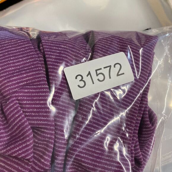 Champion Activewear Track Jacket Women M Medium Purple Striped High Neck Zipper - Picture 7 of 7